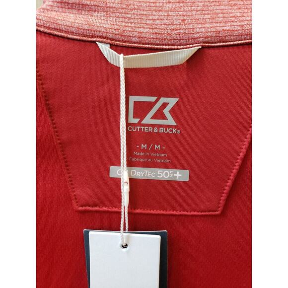 Cutter & Buck Jacket Red Women's Size Medium Melange Stripe Large Long Sleeves - Picture 6 of 12